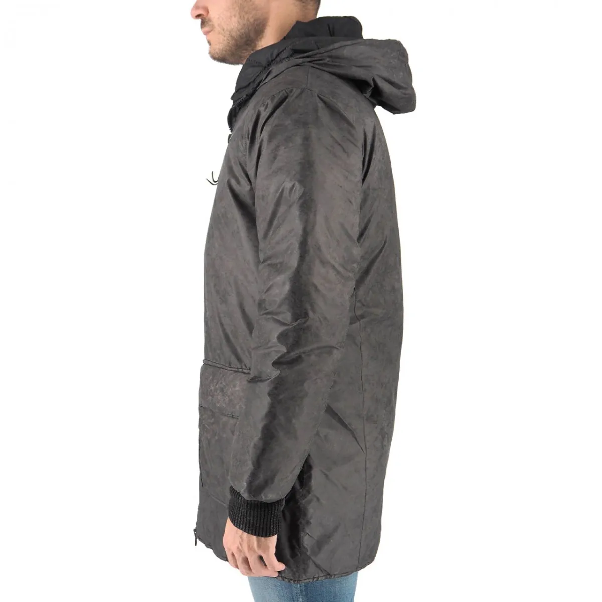 Giacca Con Cappucio Gray Nebbia