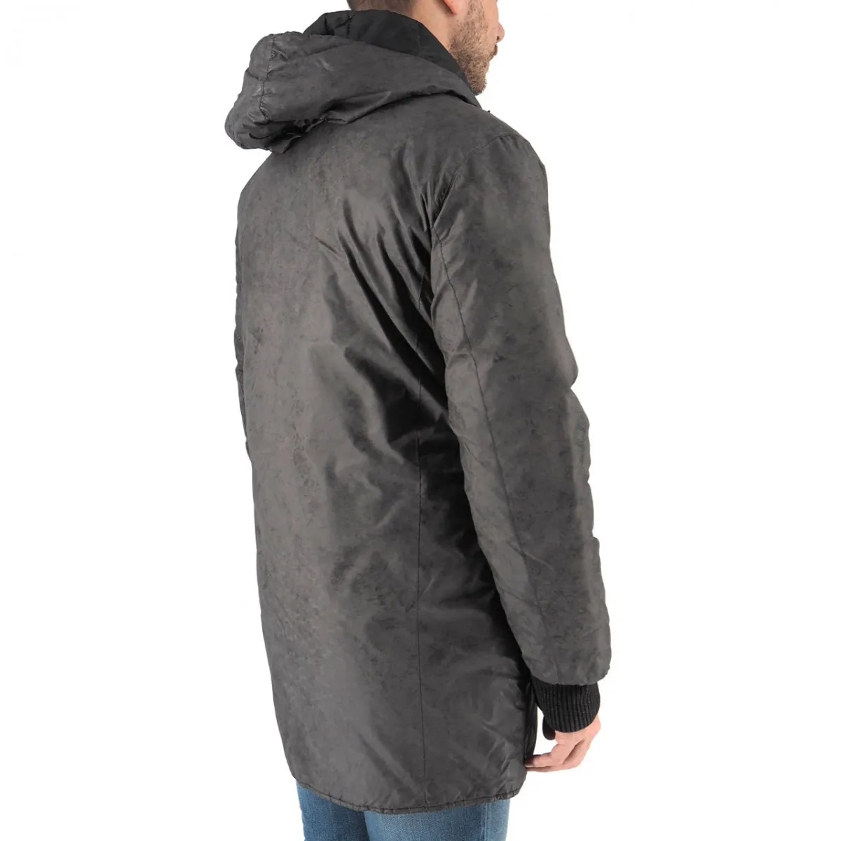 Giacca Con Cappucio Gray Nebbia