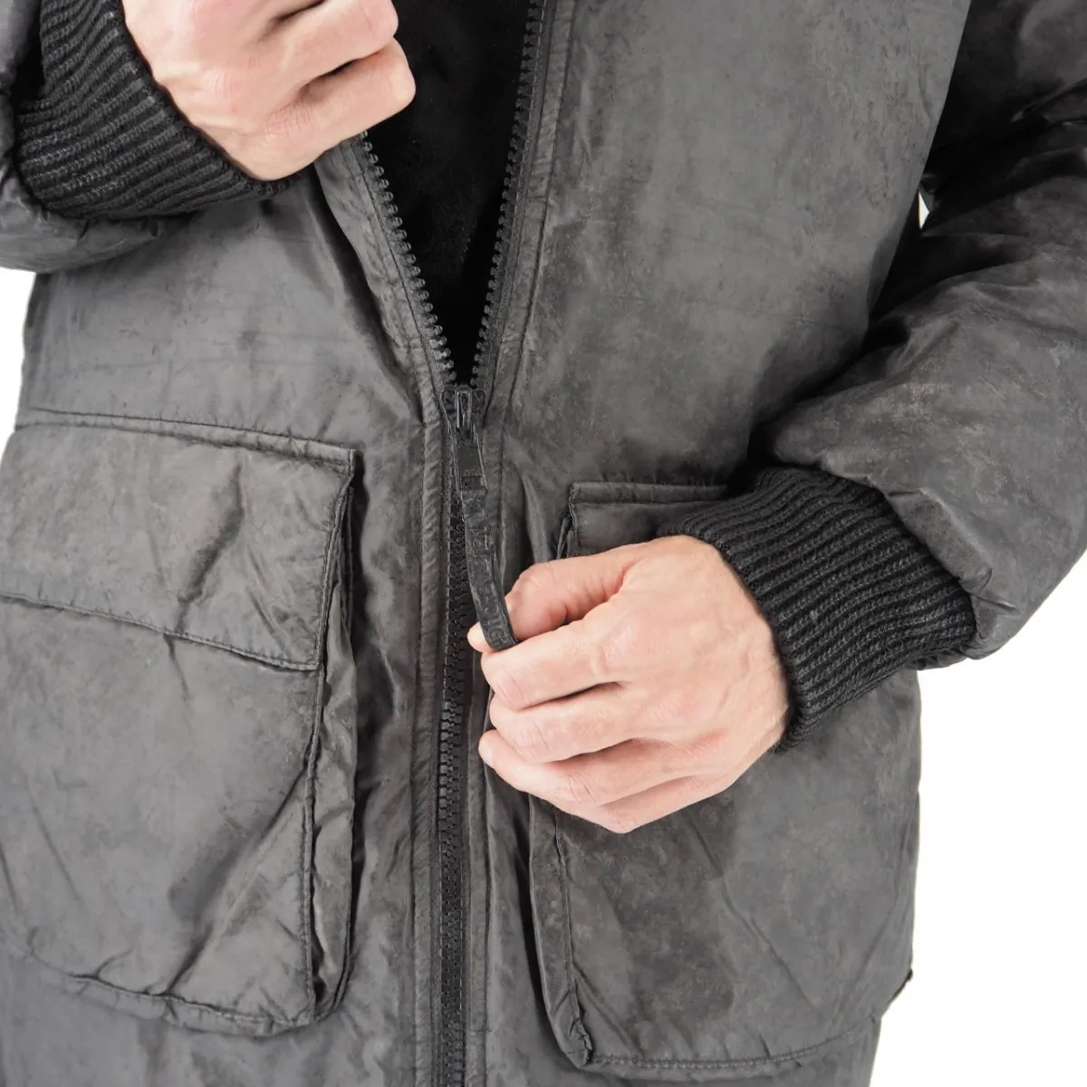 Giacca Con Cappucio Gray Nebbia