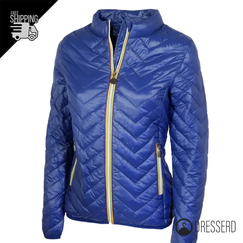 Giubbotto Donna Dresserd Piumino Leggero Giubbotti Zip Colorata Slim Fit