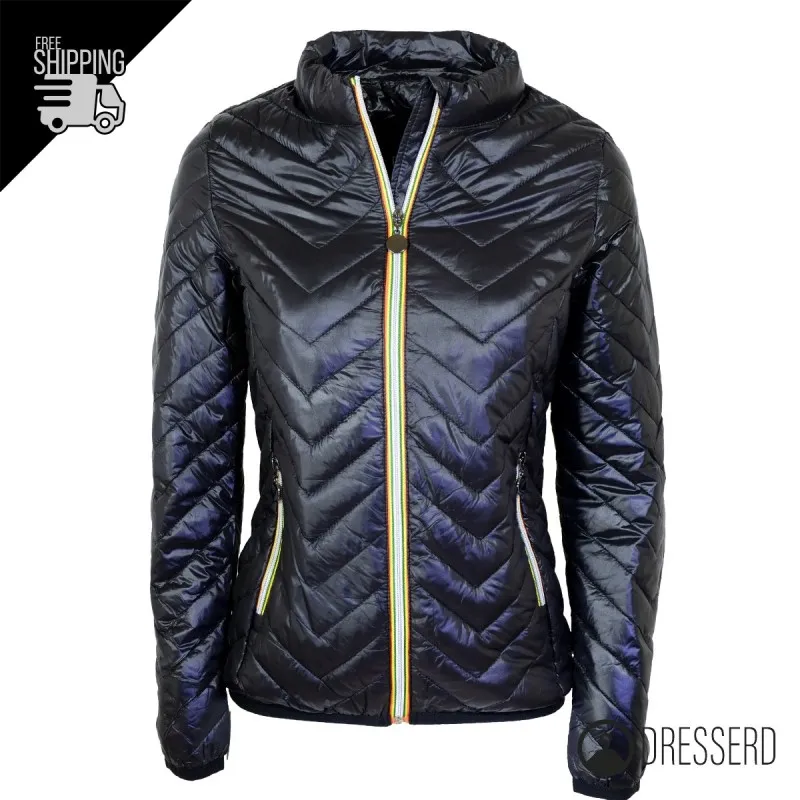 Giubbotto Donna Dresserd Piumino Leggero Giubbotti Zip Colorata Slim Fit