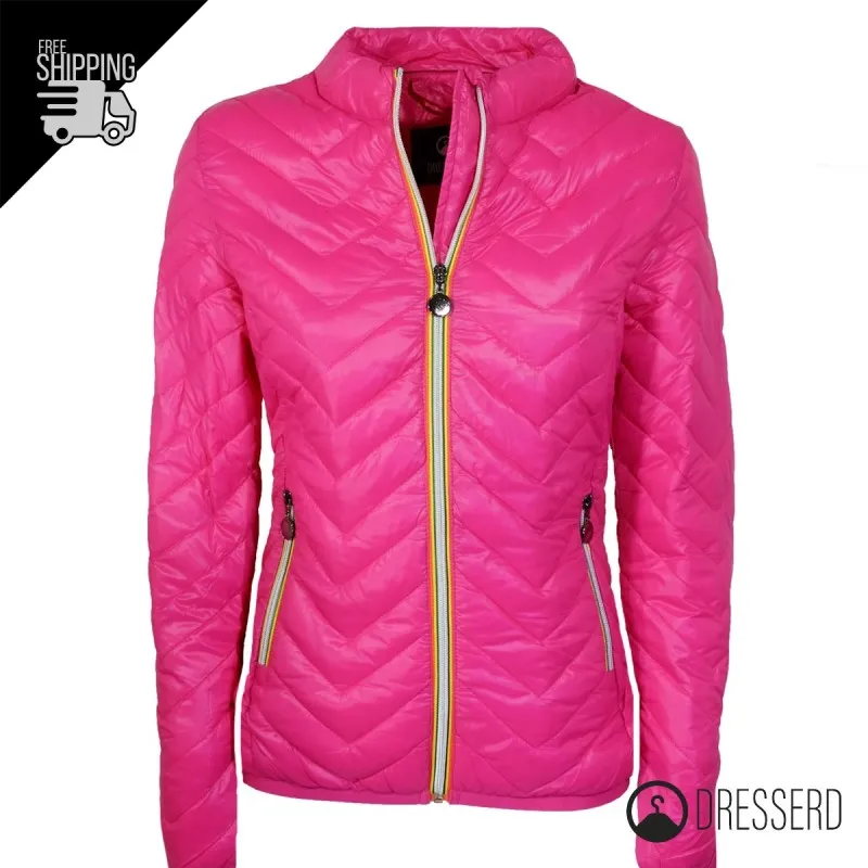 Giubbotto Donna Dresserd Piumino Leggero Giubbotti Zip Colorata Slim Fit