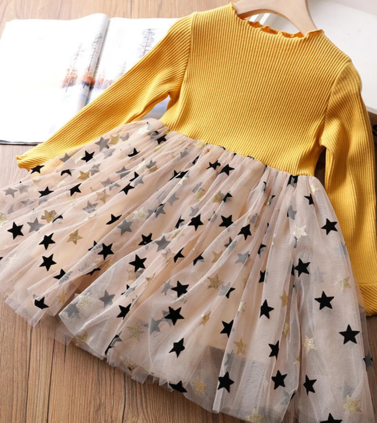 Inverno caldo maglione lavorato a maglia maniche lunghe ragazze abiti per bambini rosso festa di Natale vestito da principessa 3