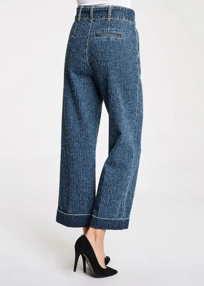 Jeans con motivo a righe