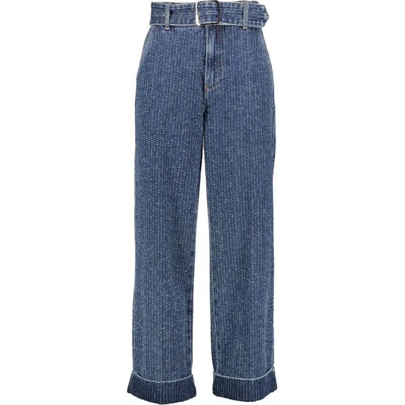 Jeans con motivo a righe