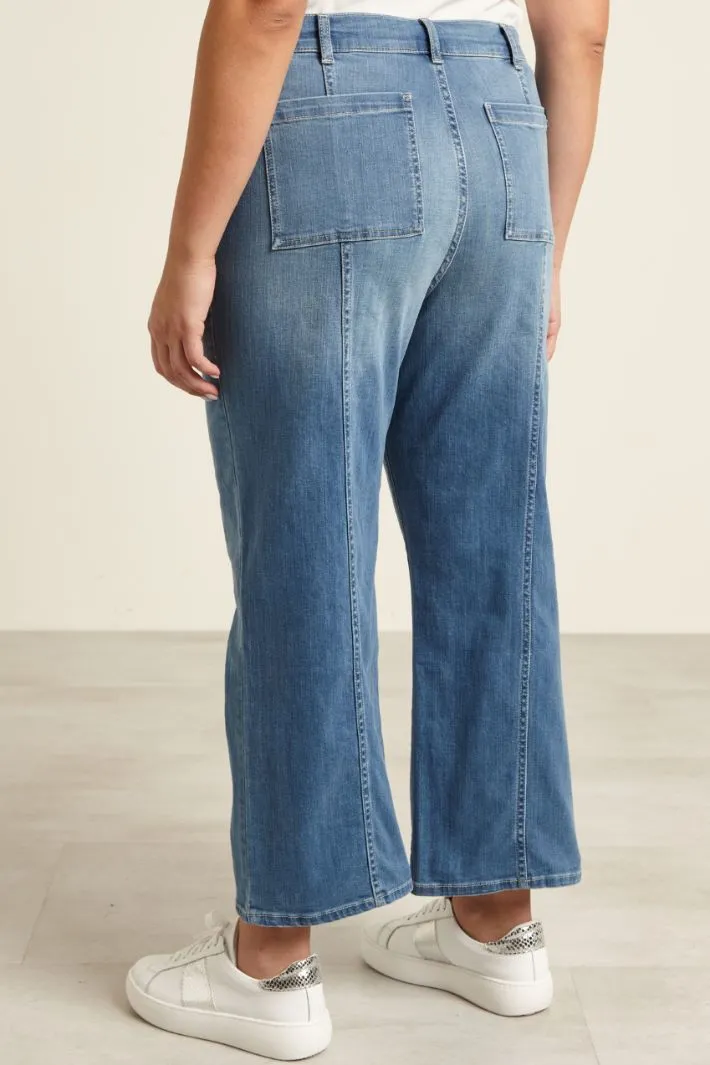 Jeans dritti in denim