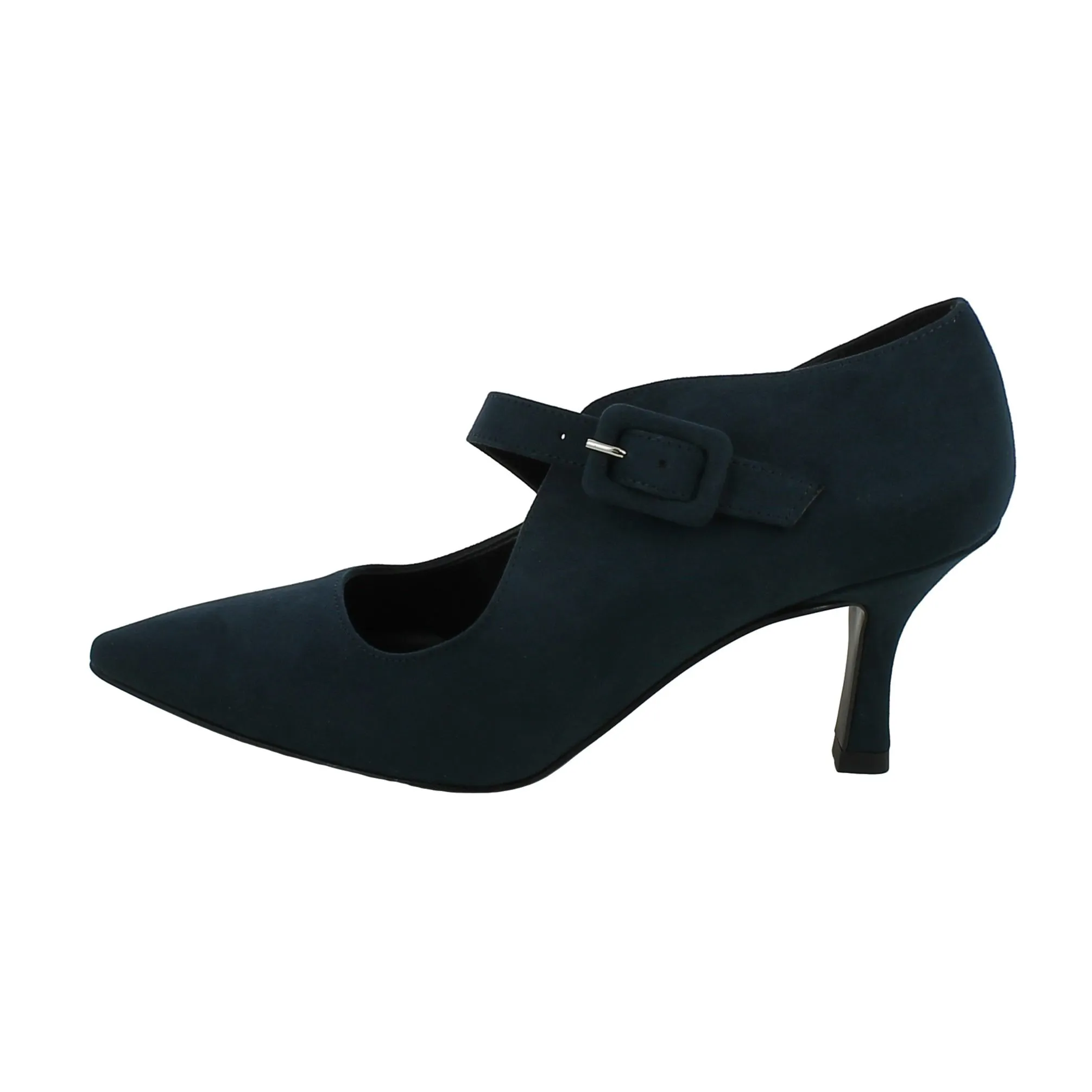 L'Angolo  Décolleté Donna in Camoscio Blu con Tacco 8 cm 