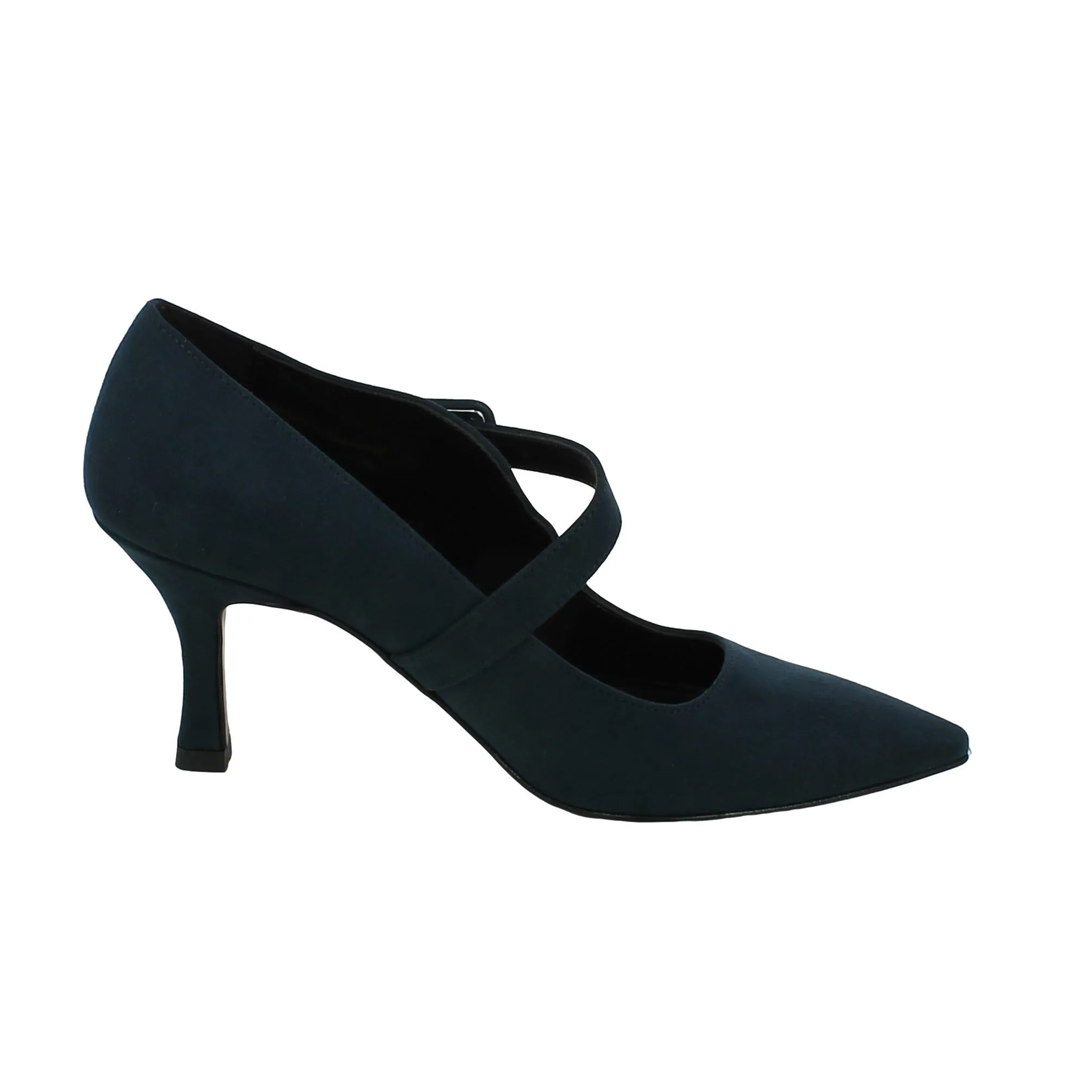 L'Angolo  Décolleté Donna in Camoscio Blu con Tacco 8 cm 