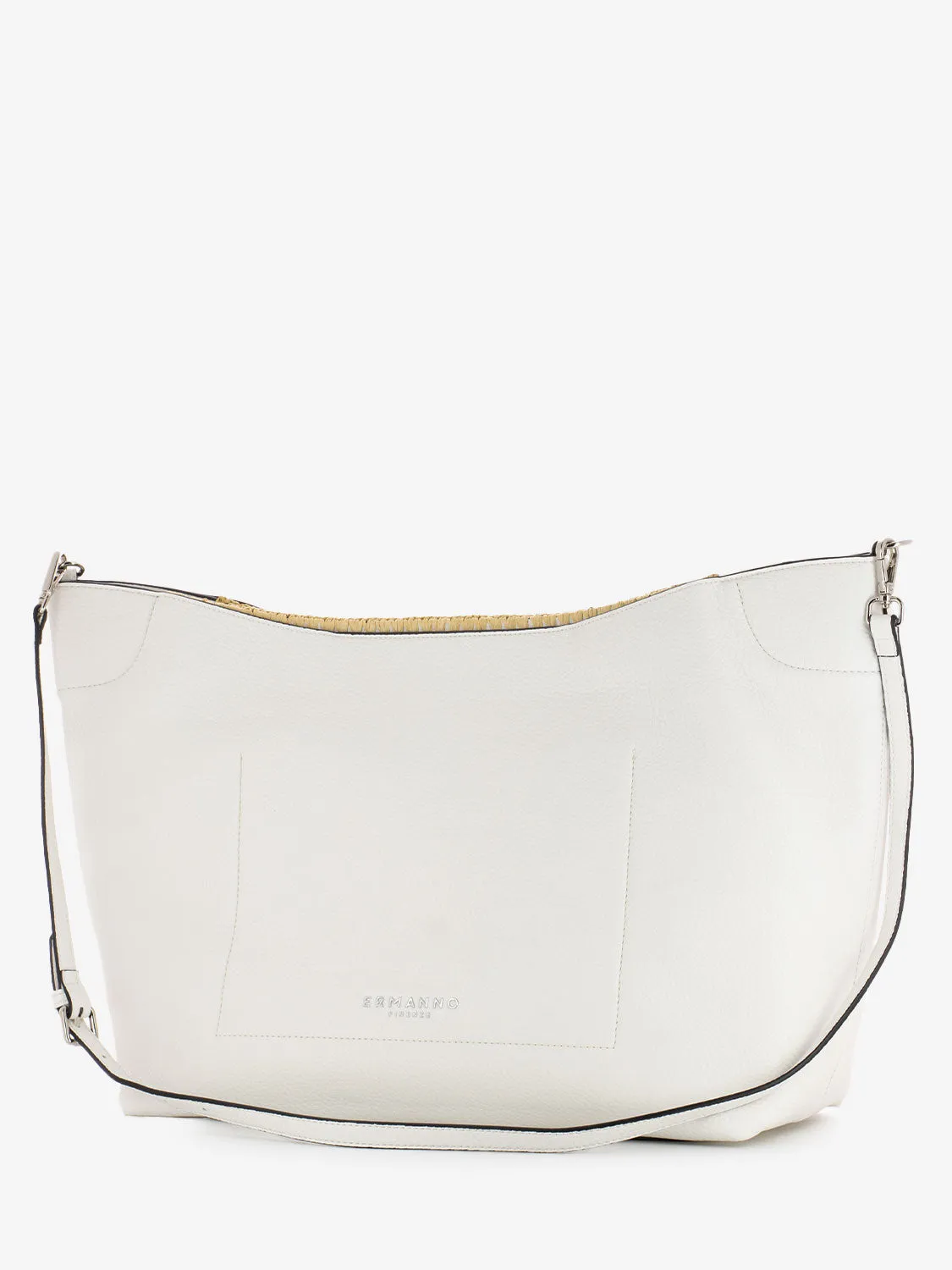 Large tote Rachele interlacing white