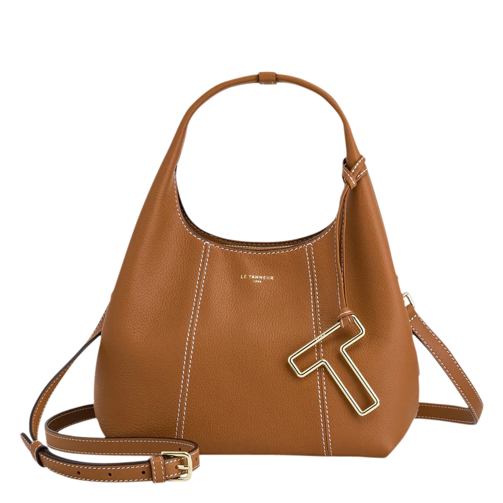  LE TANNEUR   JULIETTE - Borsa a tracolla in pelle martellata | Marrone