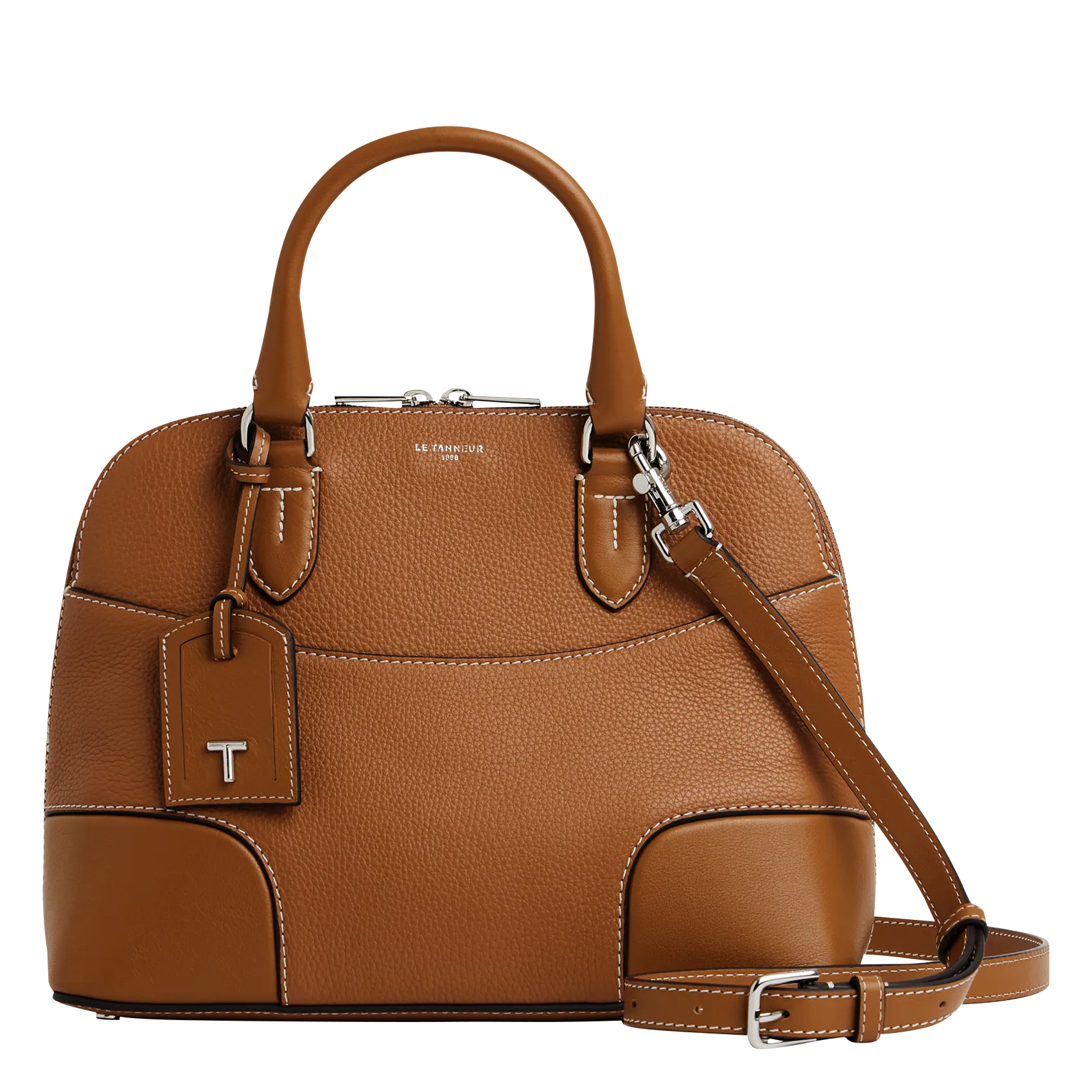  LE TANNEUR   ROMY - Borsa bugatti in pelle martellata | Marrone