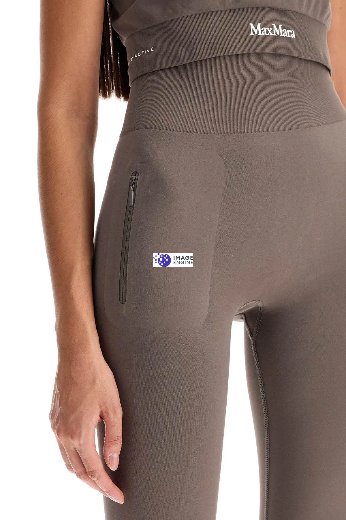 Leggings sportivi 'Fuoco' con stampa logo