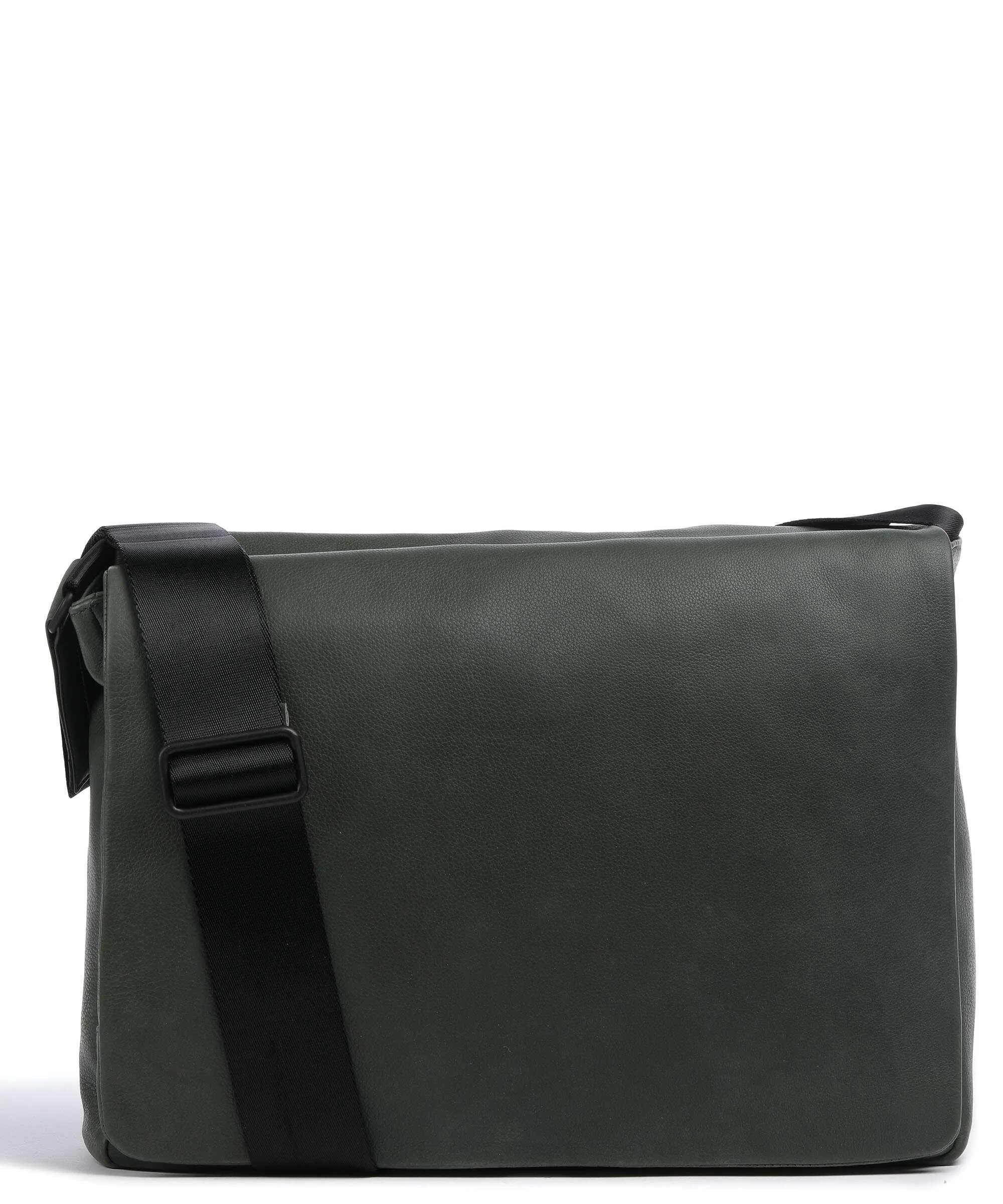  Leonhard Heyden Den Haag Borsa a spalla 13″ morbida pelle bovina verde-oliva  