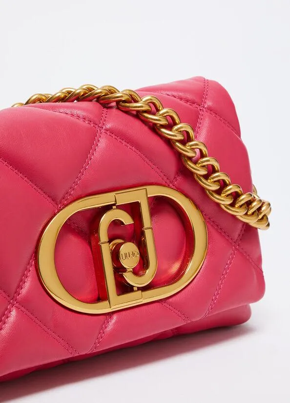 Liu Jo  ---------    ------------Liujo borsa tracolla lapuffy matelasse' rosa