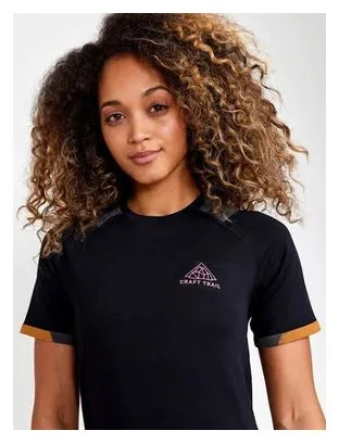 Maglia Craft Pro Trail donna a manica corta arancione nero