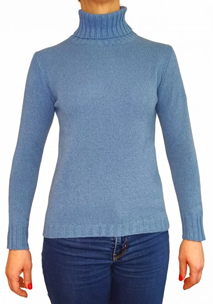 Maglia Donna Collo Alto Cashmere Rigenerato