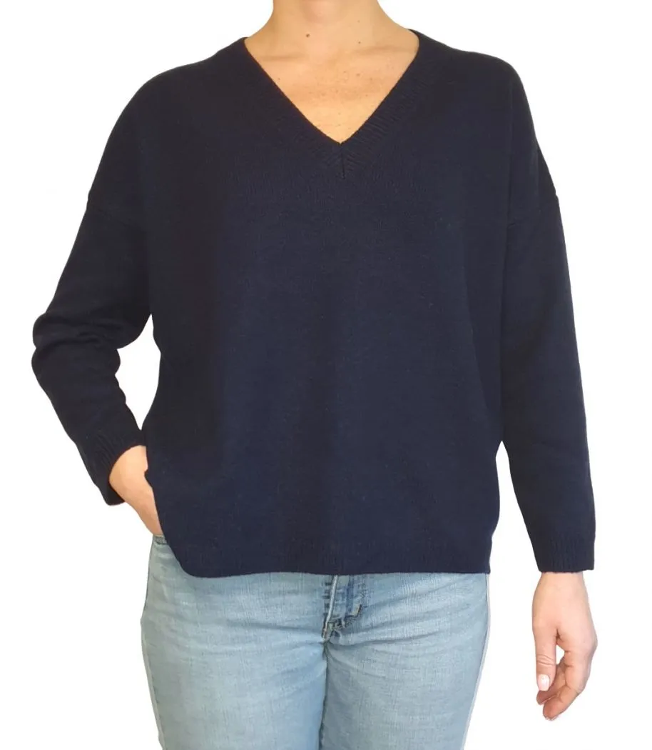 Maglia Donna Over Scollo a V Cashmere Rigenerato