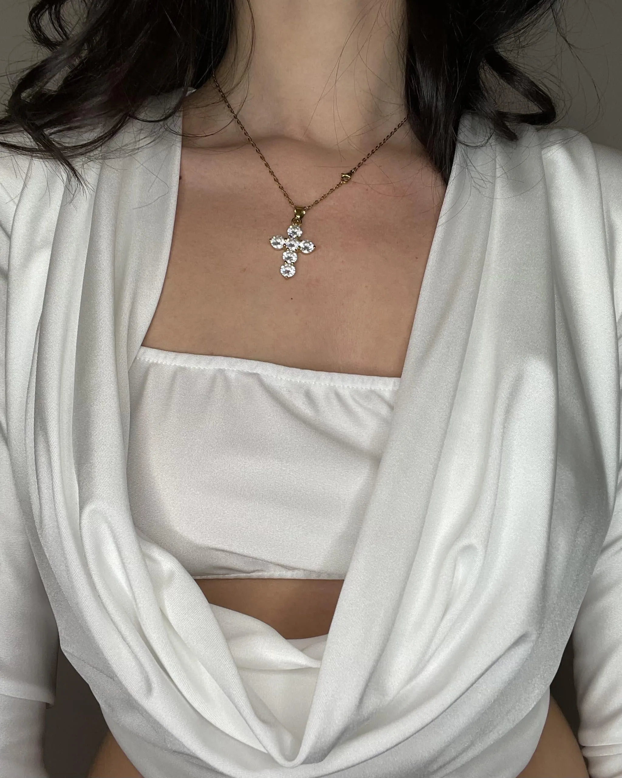Maglia drappeggiata - BIANCO