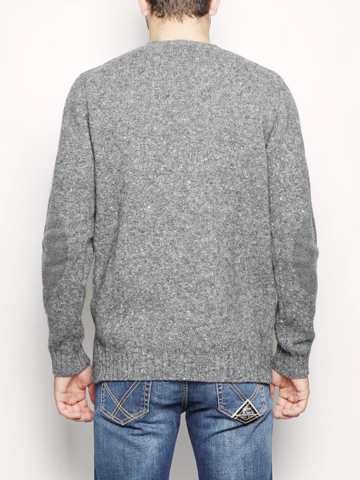 Maglia Effetto Tweed Grigio Scuro