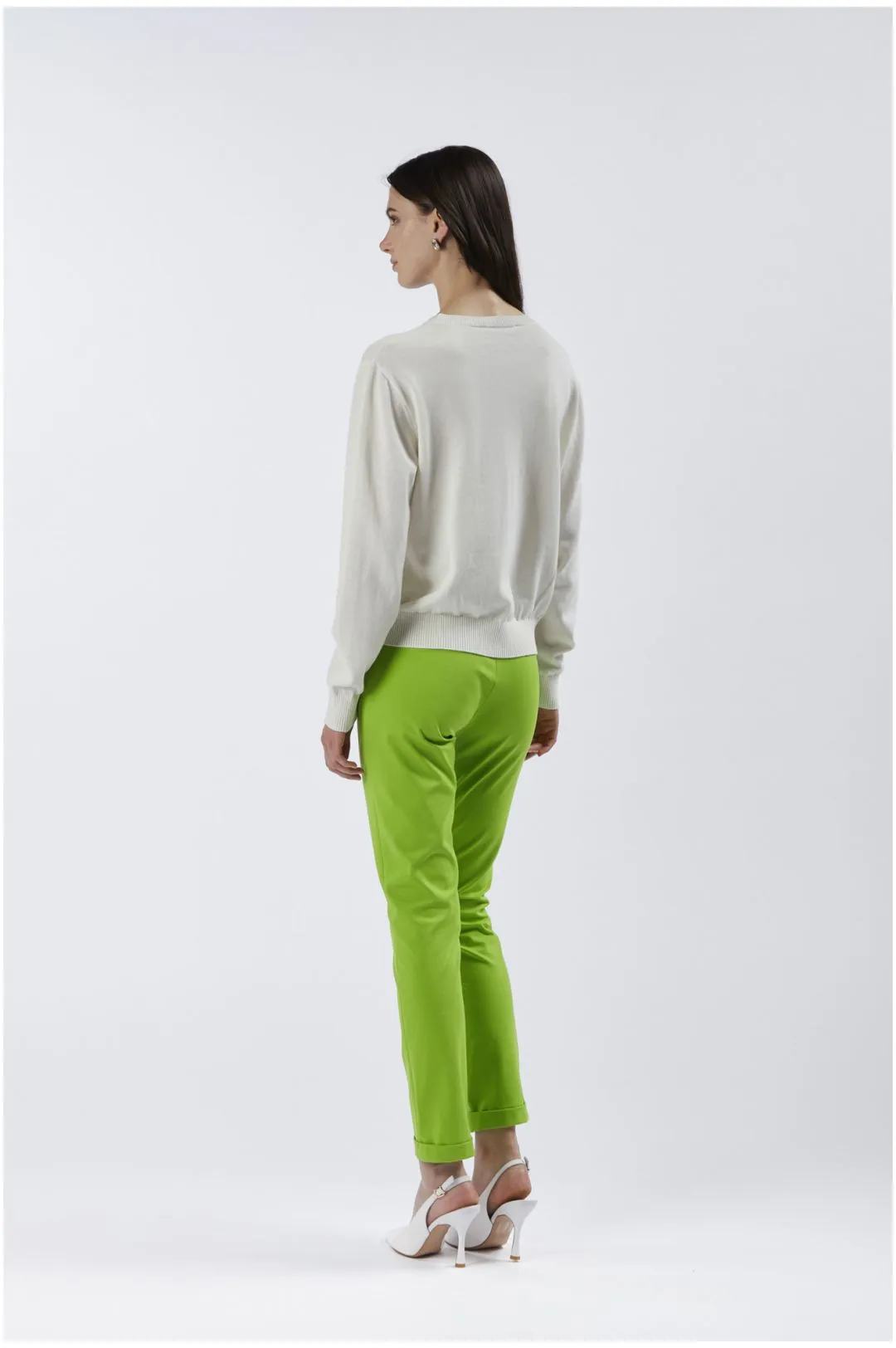 maglia girocollo con scritta 