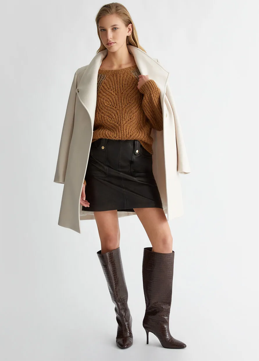 Maglia Misto Alpaca Nocciola Liu Jo