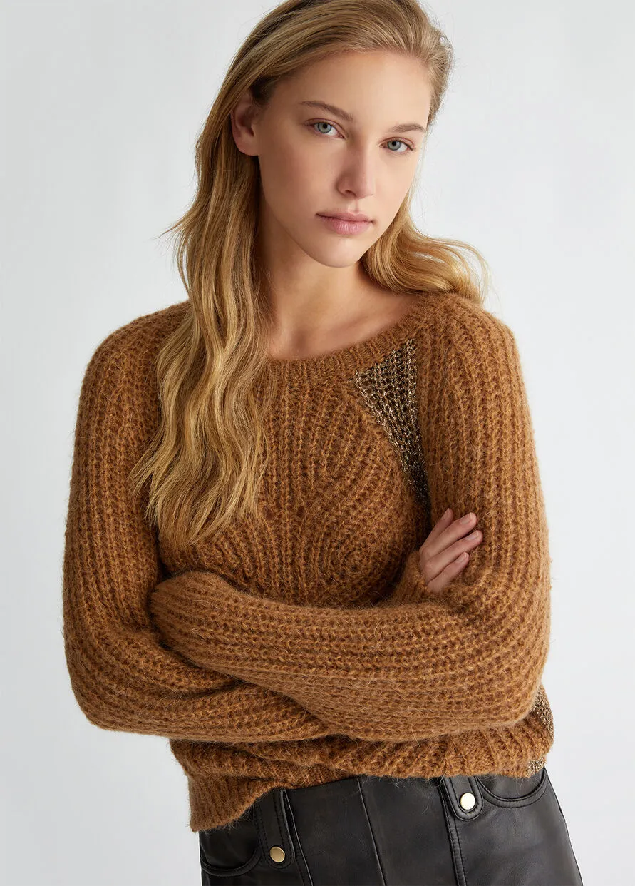 Maglia Misto Alpaca Nocciola Liu Jo