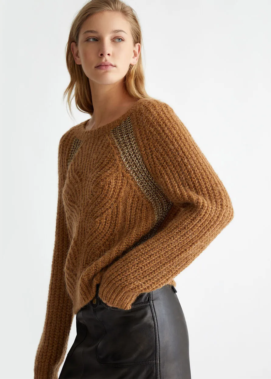 Maglia Misto Alpaca Nocciola Liu Jo