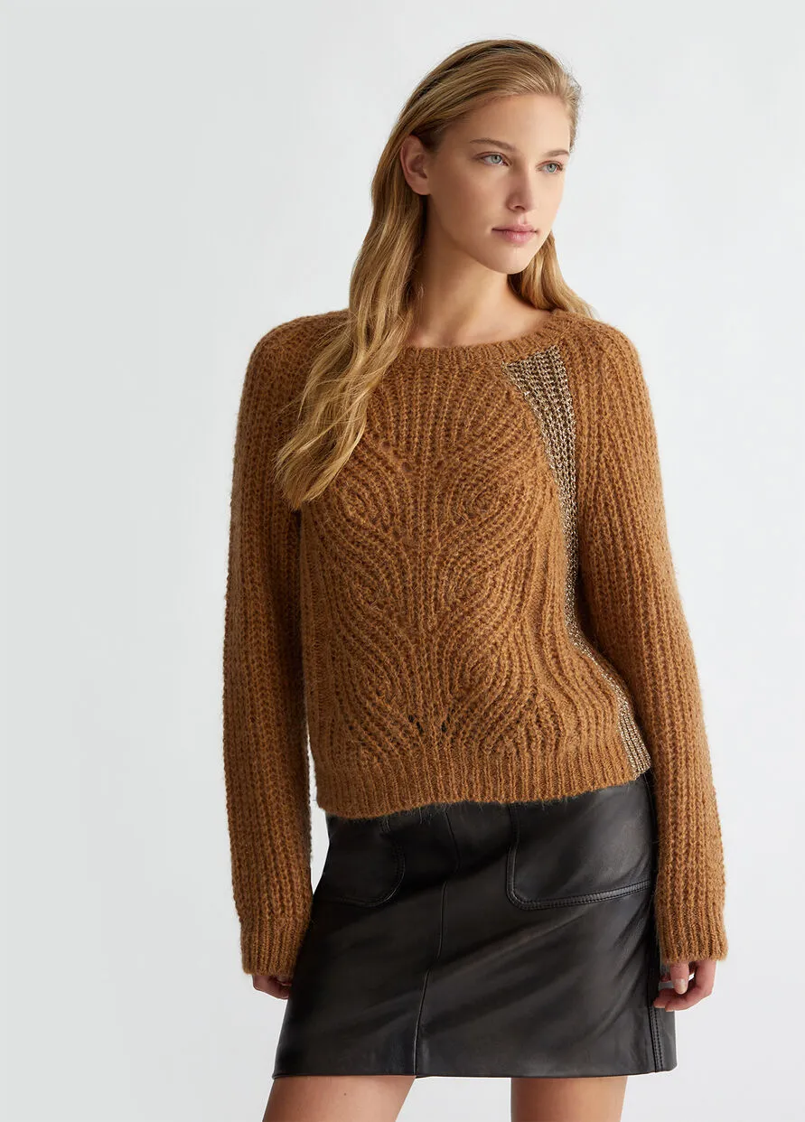 Maglia Misto Alpaca Nocciola Liu Jo