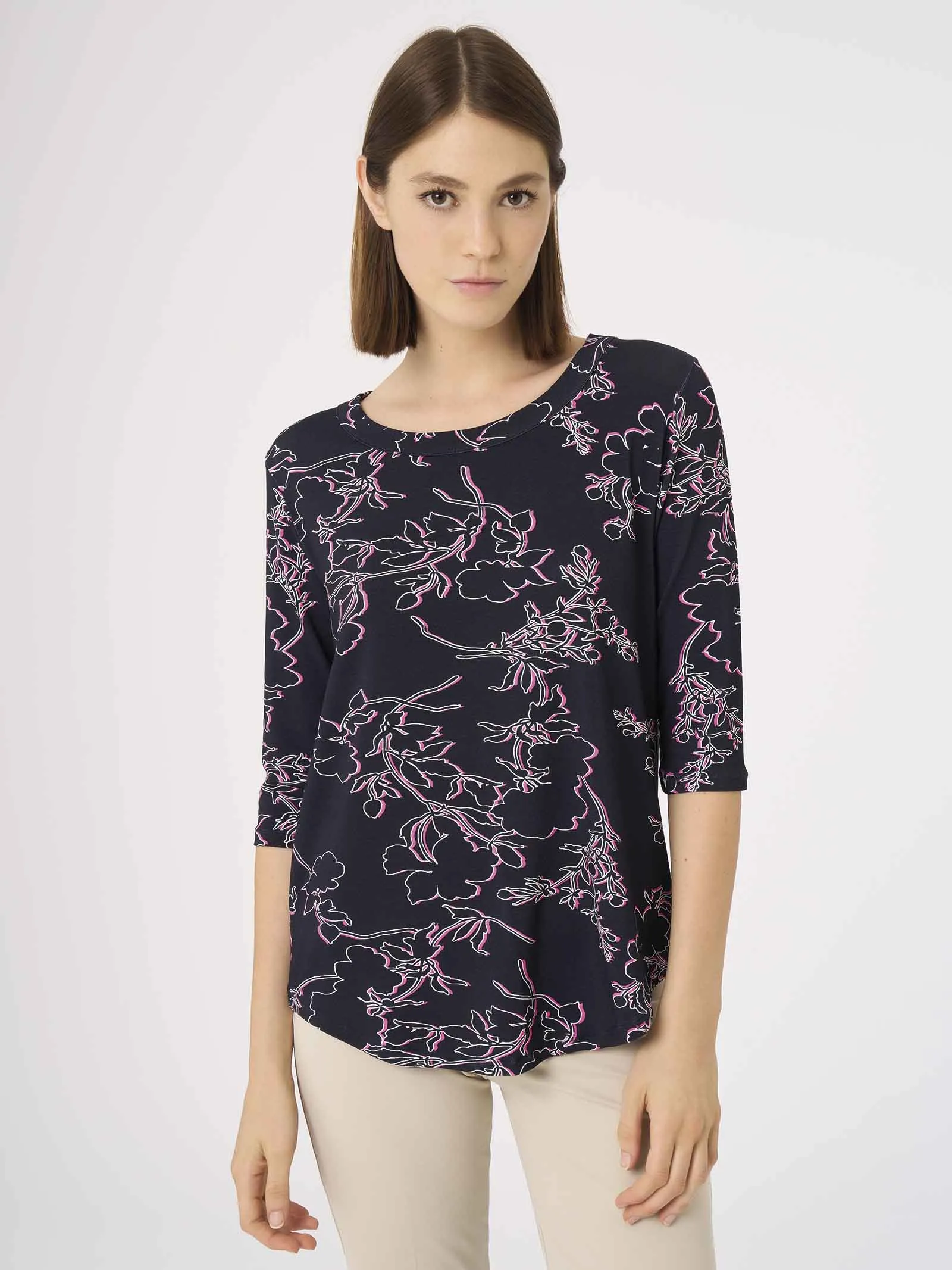 Maglietta con stampa in Viscosa Summer - Fant.Bleu