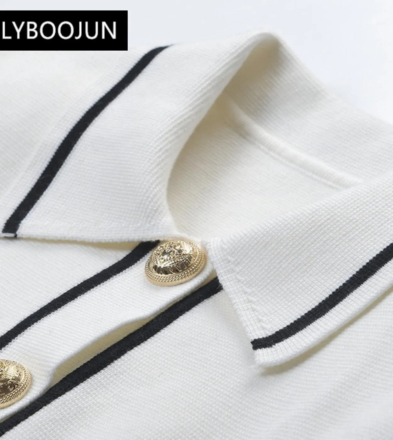 Maglione cardigan a maniche lunghe lavorato a maglia a contrasto con bottoni dorati a treccia alluncinetto 2022 Designer di lus