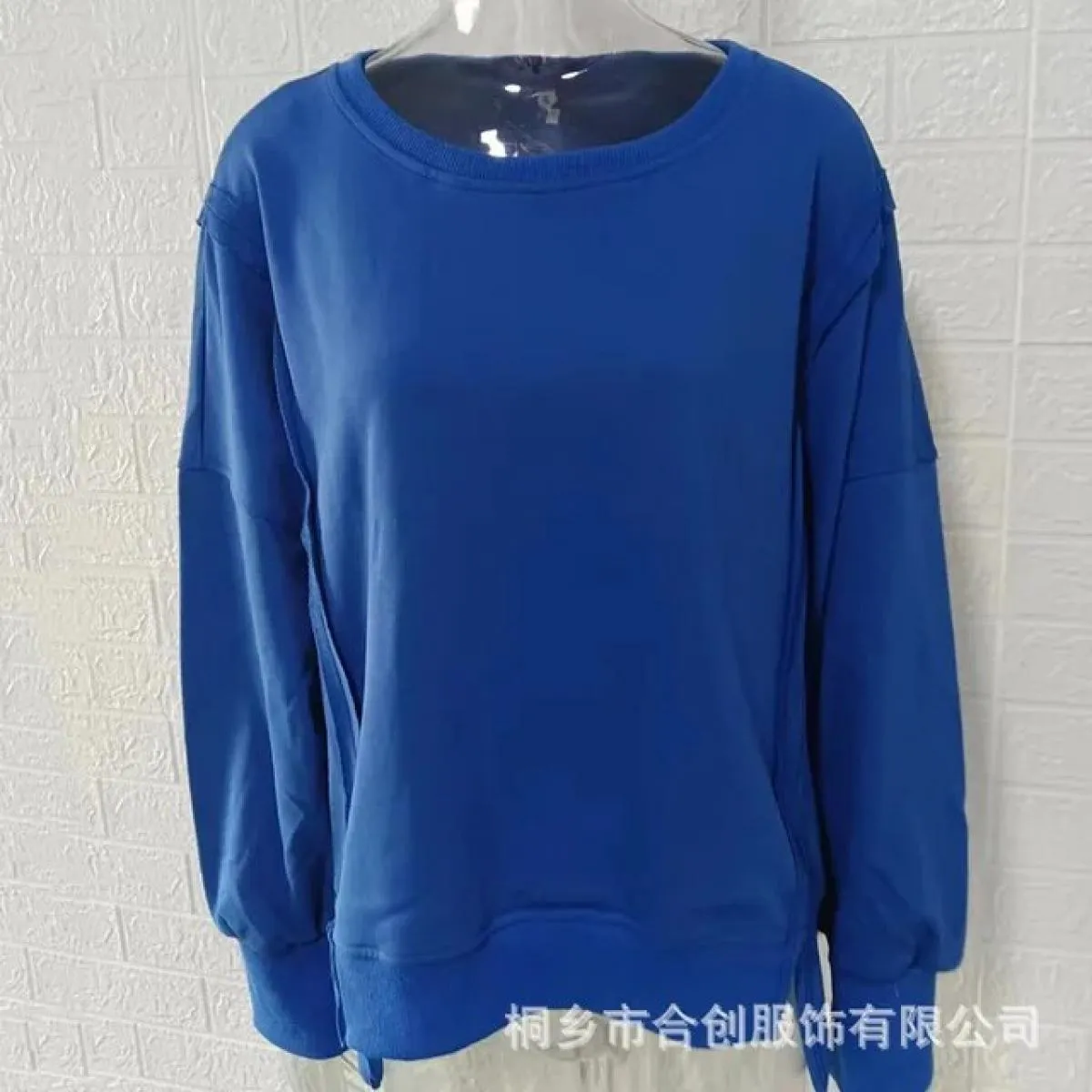 Maglione oversize da donna con collo rotondo e spalla cadente, maglioni pullover larghi casual da donna, moda vintage basic, mag