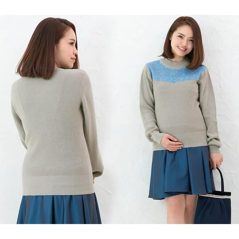 Maglione premaman e allattamento in cotone biologico