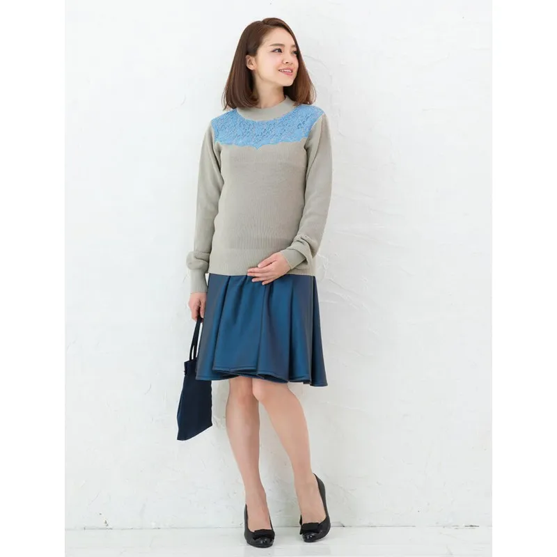 Maglione premaman e allattamento in cotone biologico