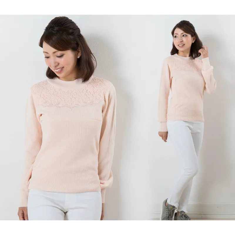 Maglione premaman e allattamento in cotone biologico