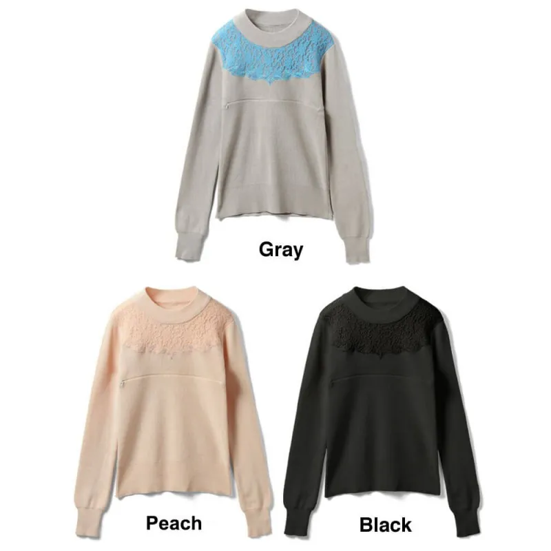 Maglione premaman e allattamento in cotone biologico