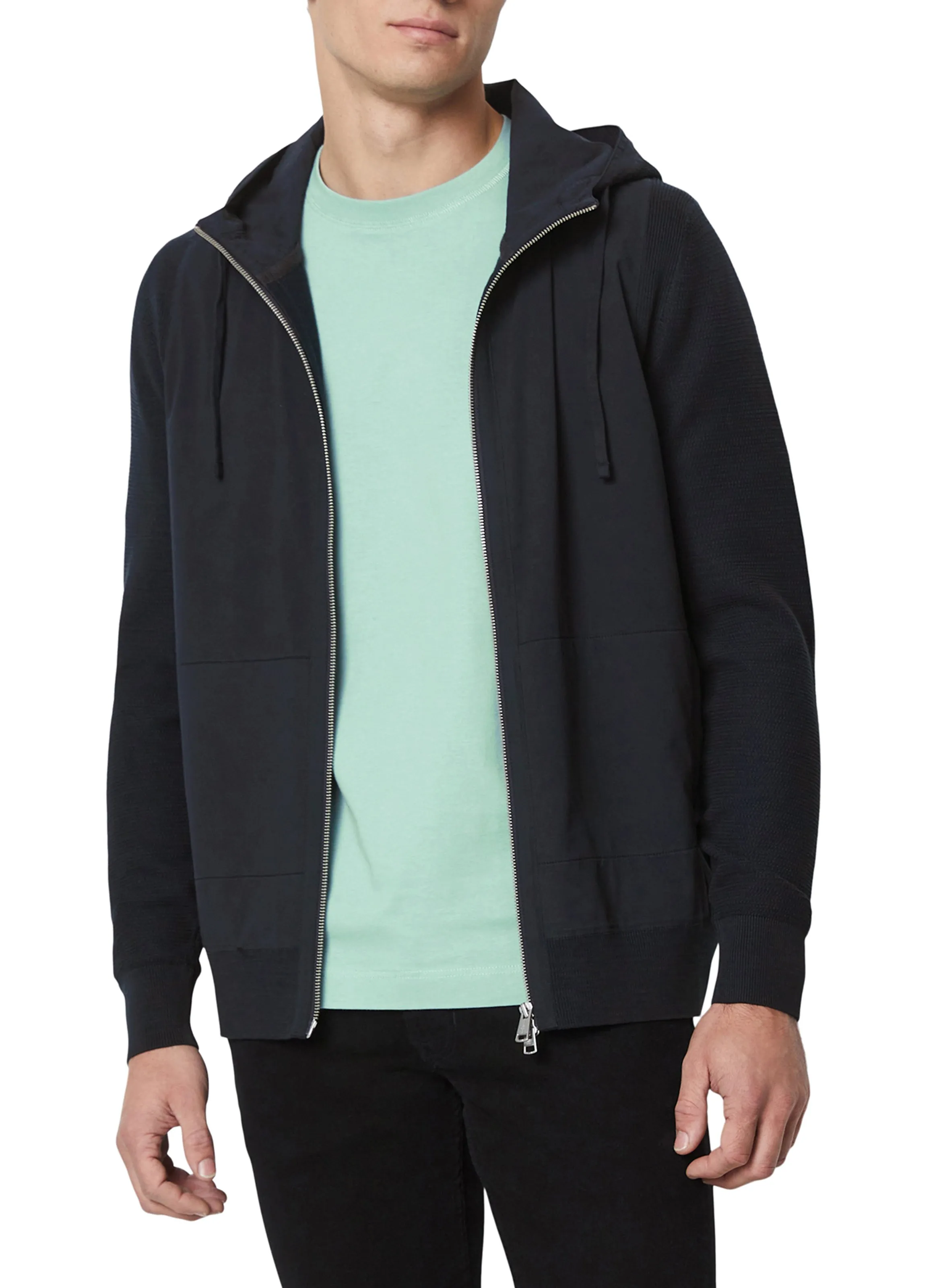  MARC O'POLO   Felpa con zip in cotone bio | Blu