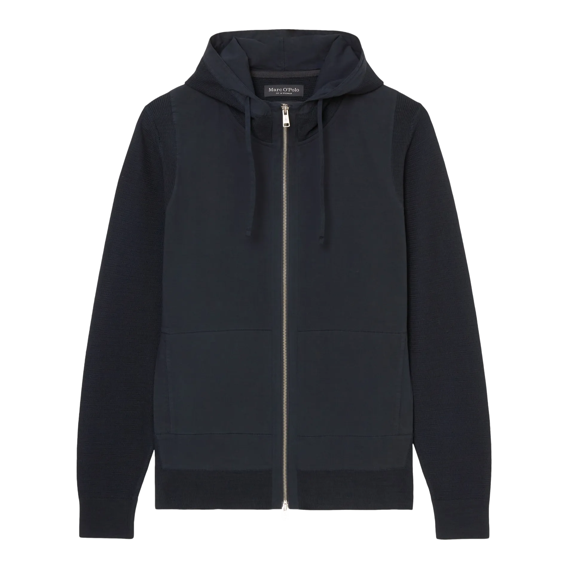  MARC O'POLO   Felpa con zip in cotone bio | Blu