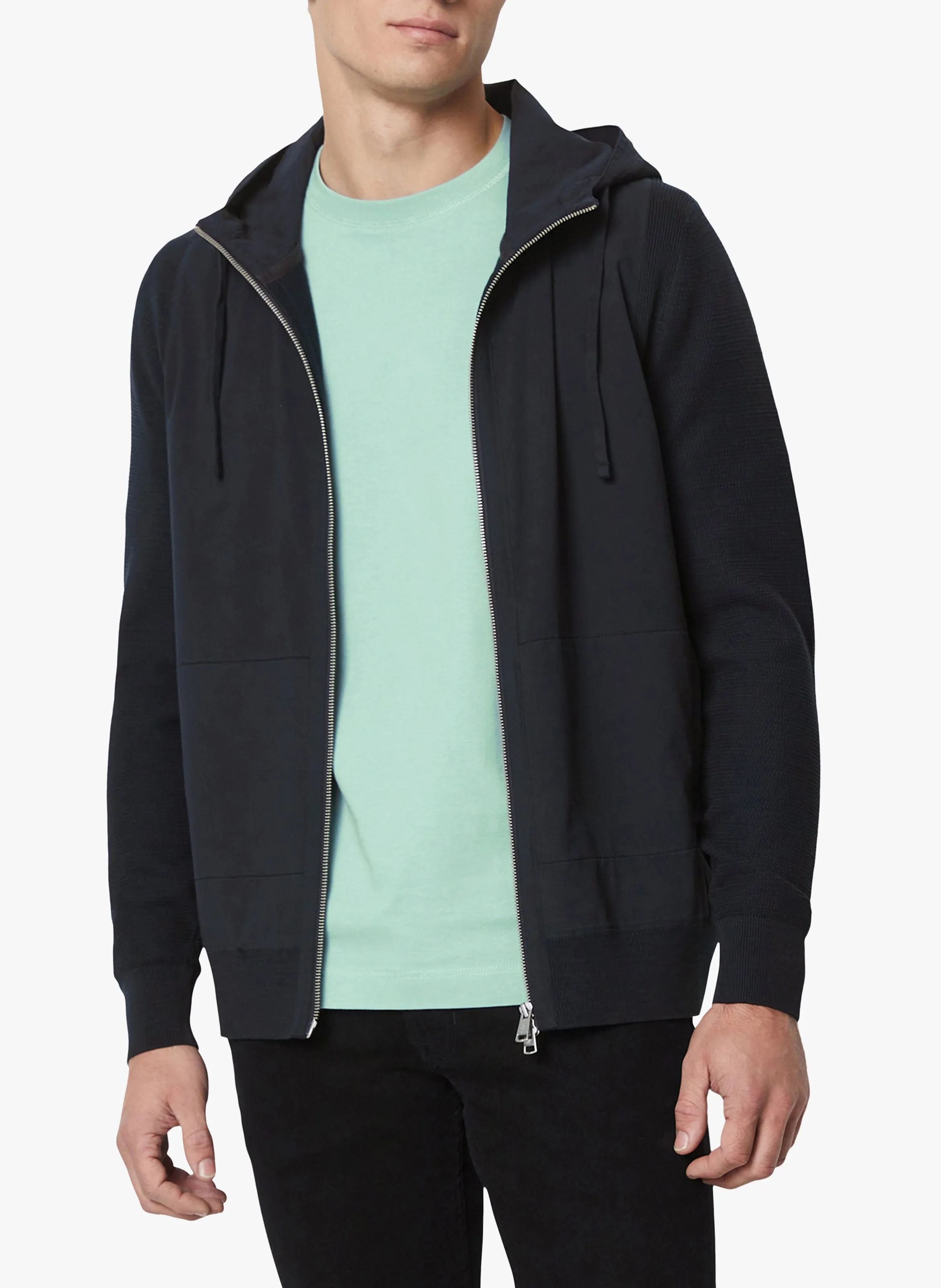  MARC O'POLO   Felpa con zip in cotone bio | Blu