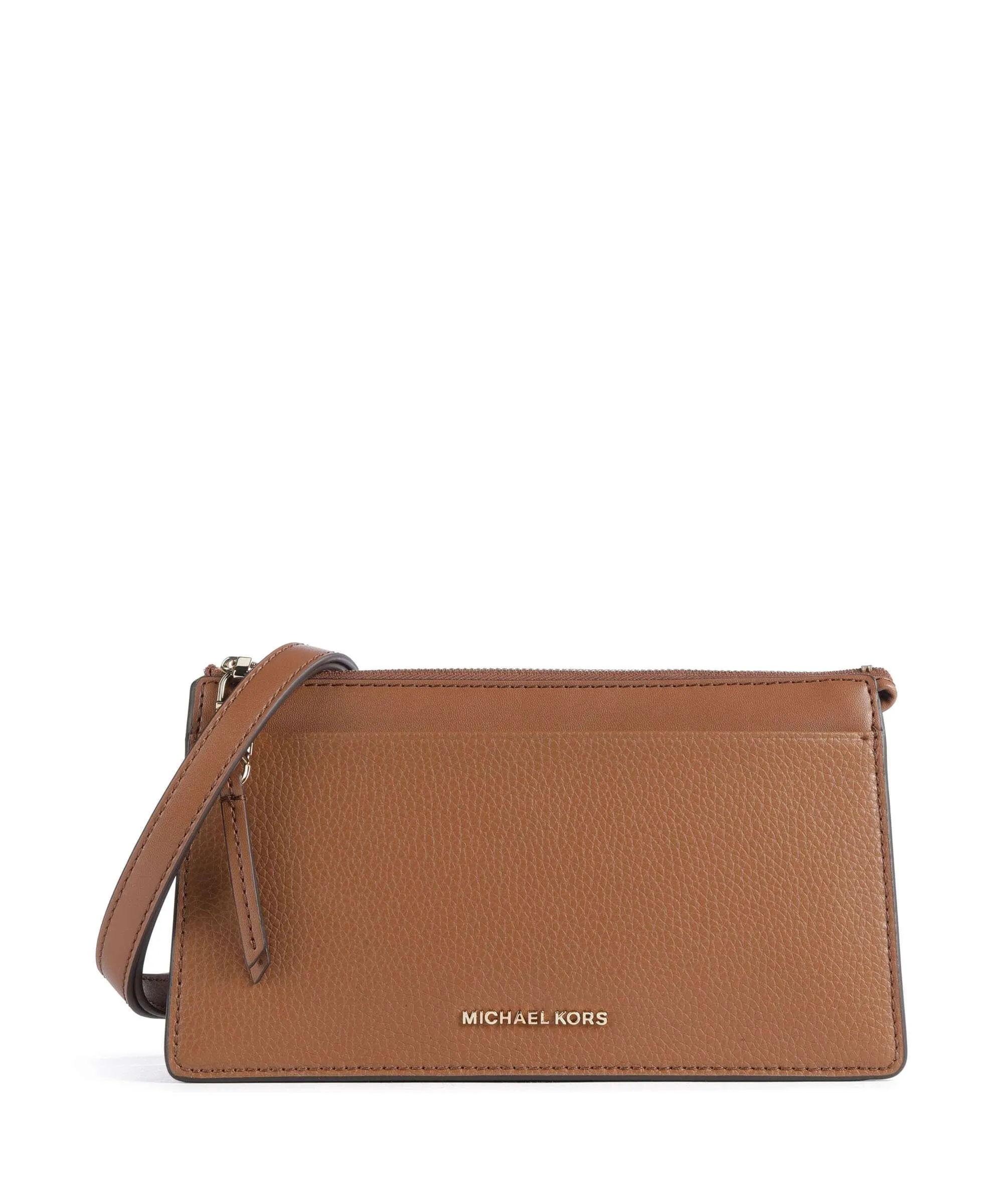  Michael Kors Empire Borsa a spalla pelle granulata marrone  