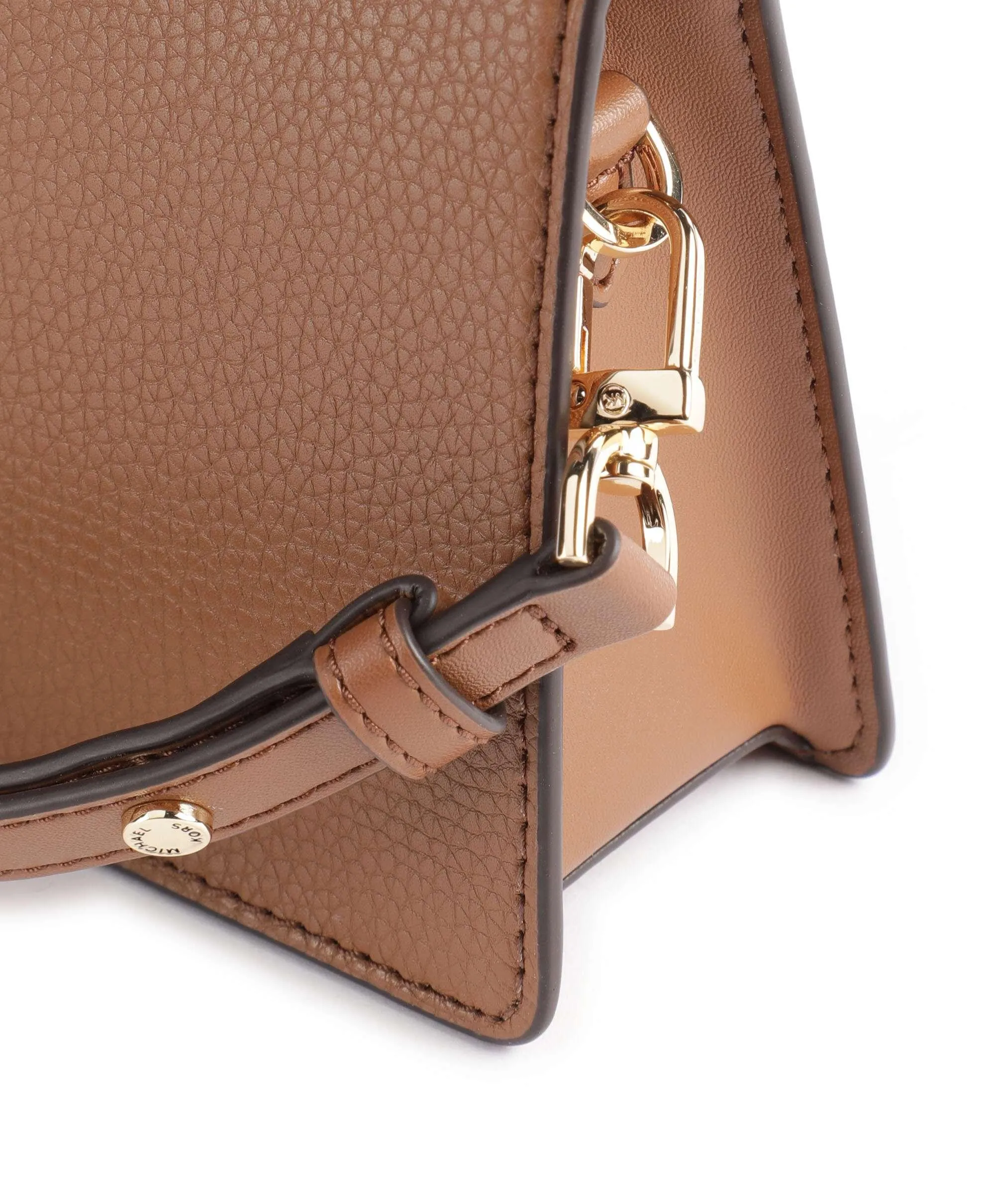  Michael Kors Empire Borsa a spalla pelle granulata marrone  