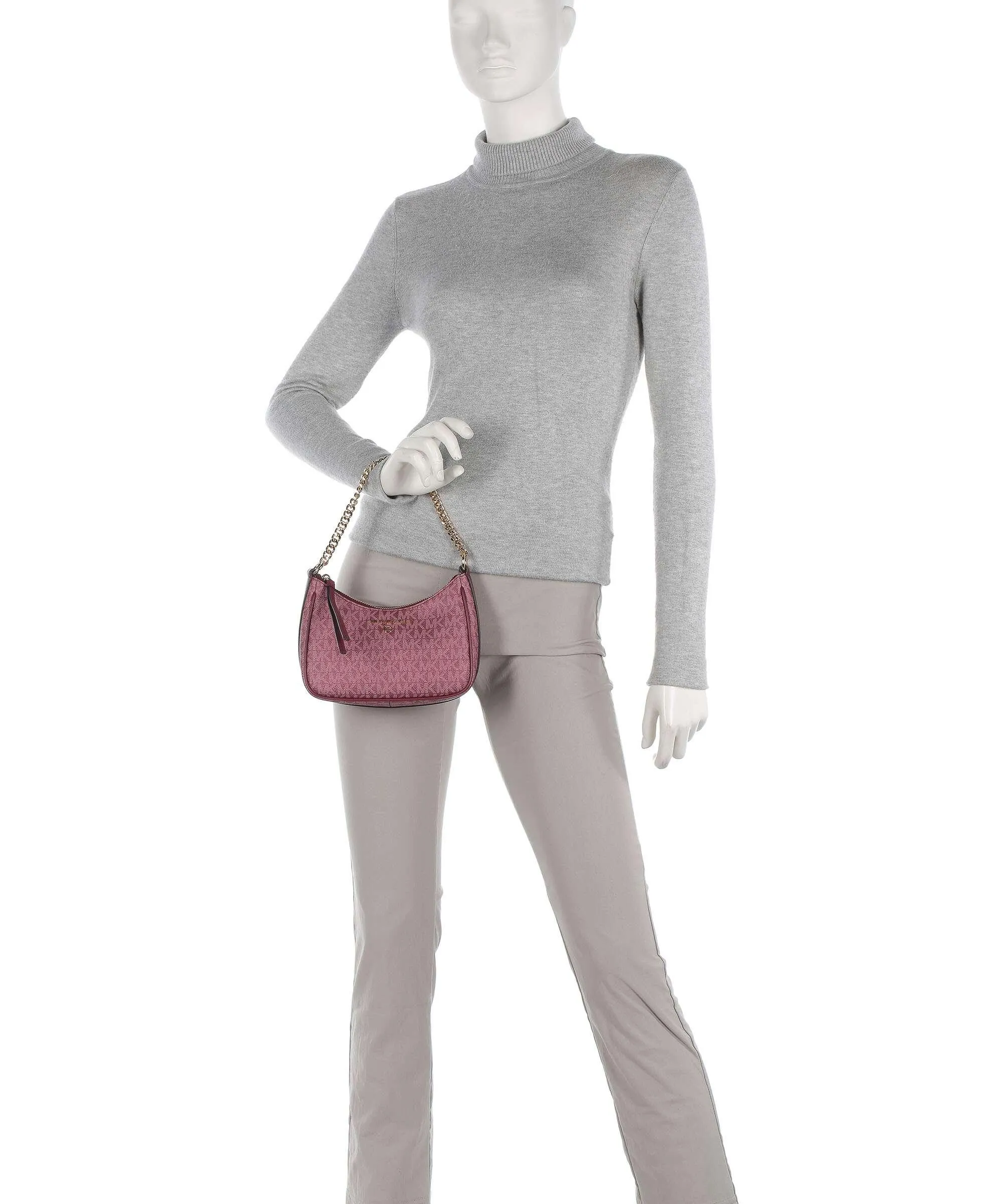  Michael Kors Jet Set Charm Borsa a spalla pelle granulata pink  