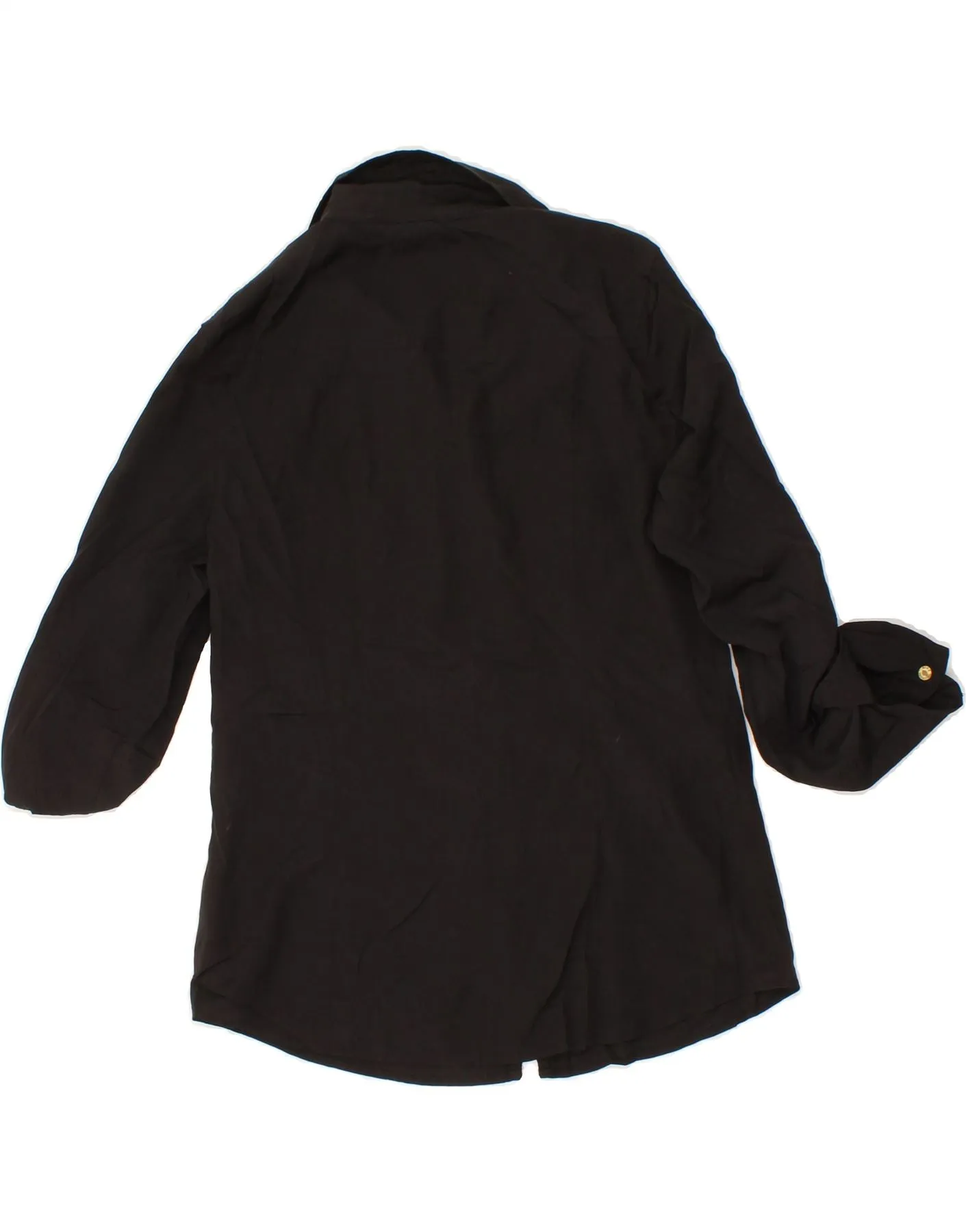 MICHAEL KORS Womens Shirt Blouse UK 12 Medium Black Polyester