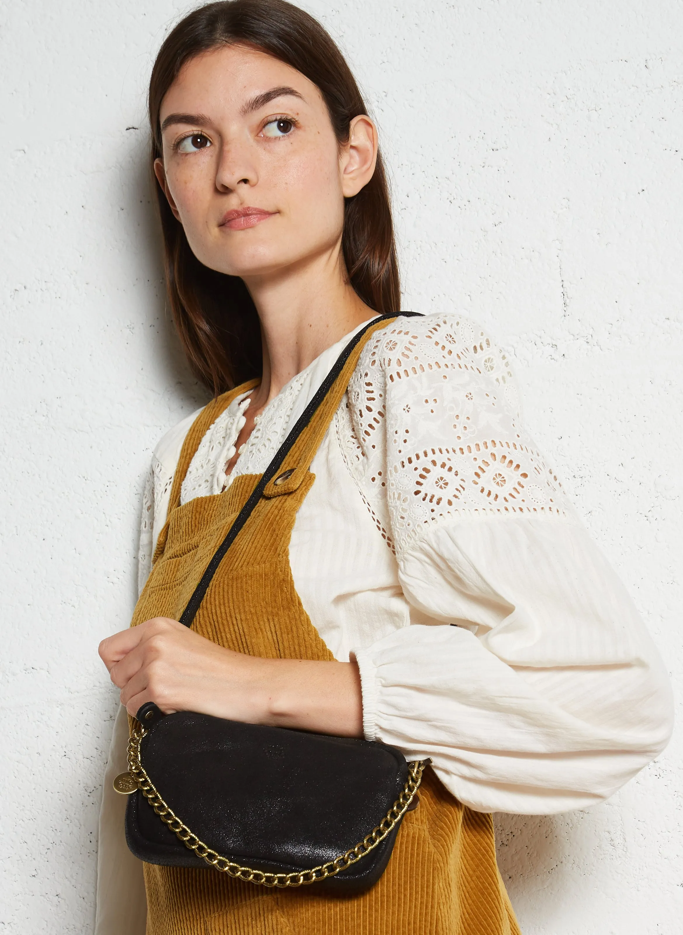  MILA LOUISE   TROTTY - Borsa a bandoliera in pelle | Nero