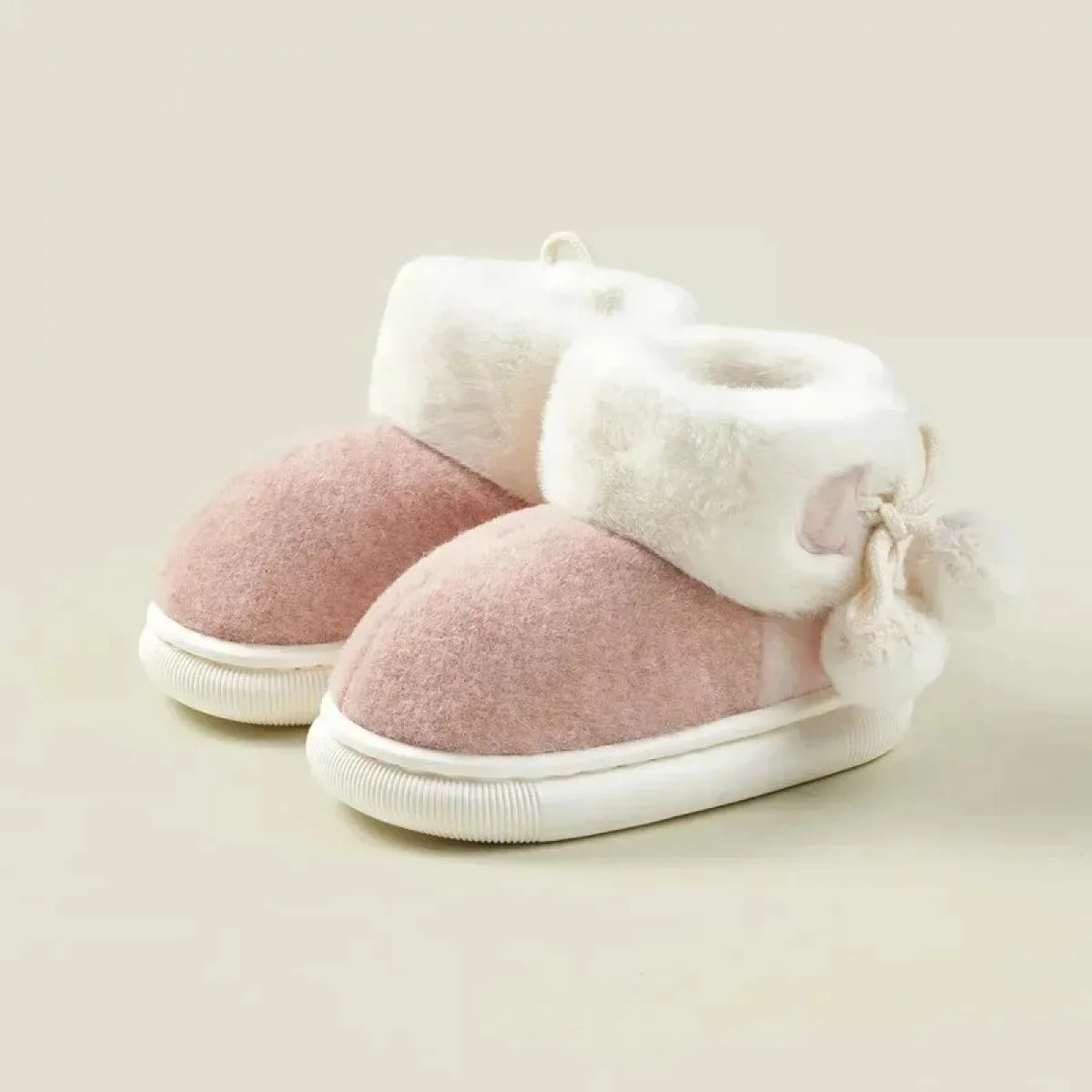 Moda Pvc Stivali da neve per bambini con suola morbida Inverno Caldo peluche Scarpe in cotone Bambini Stivaletti antiscivolo Bam
