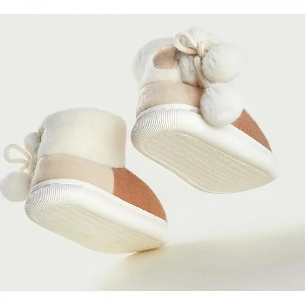 Moda Pvc Stivali da neve per bambini con suola morbida Inverno Caldo peluche Scarpe in cotone Bambini Stivaletti antiscivolo Bam