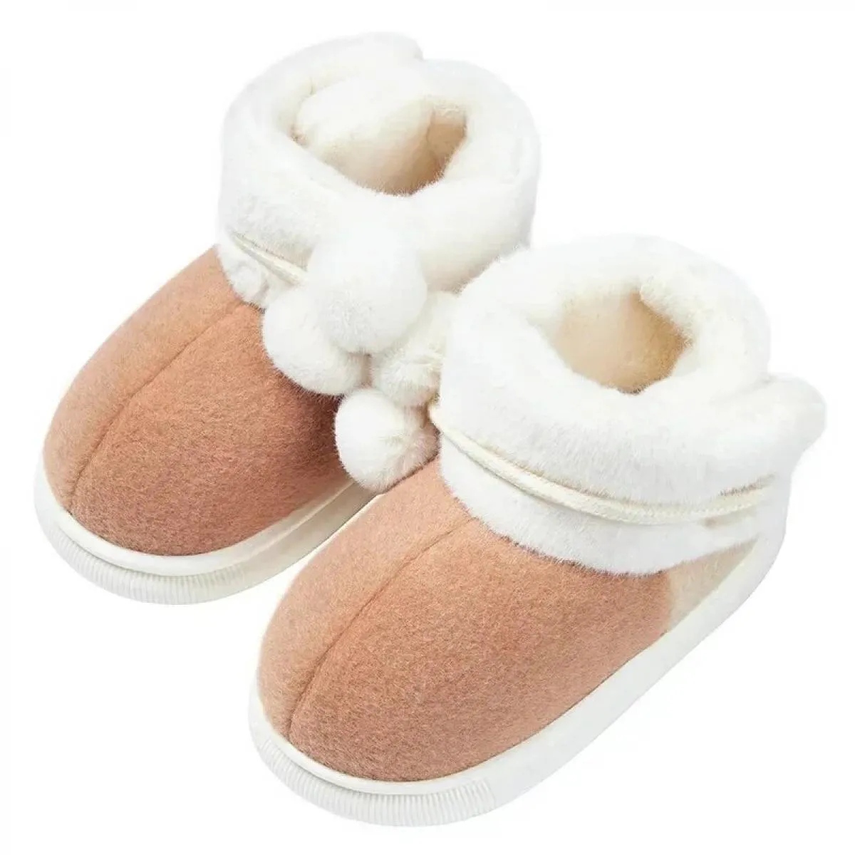 Moda Pvc Stivali da neve per bambini con suola morbida Inverno Caldo peluche Scarpe in cotone Bambini Stivaletti antiscivolo Bam