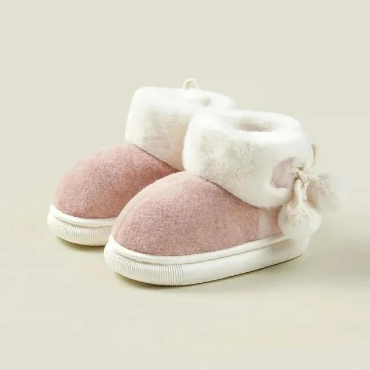 Moda Pvc Stivali da neve per bambini con suola morbida Inverno Caldo peluche Scarpe in cotone Bambini Stivaletti antiscivolo Bam