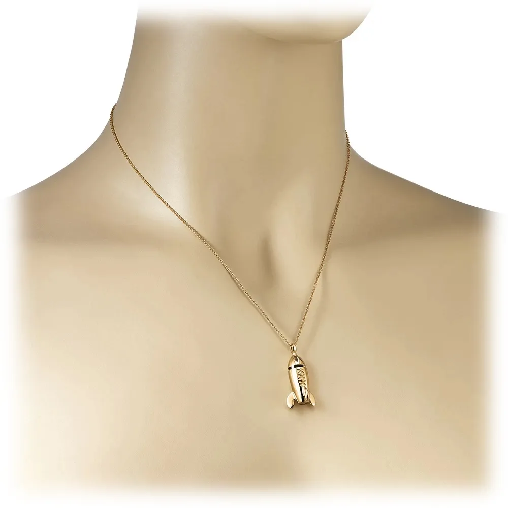 NESS1 - Mixxxile Collana Oro Rosa 9Kt e Diamante - Sex Bomb Collection - Collana Artigianale - Alta Qualità Luxury