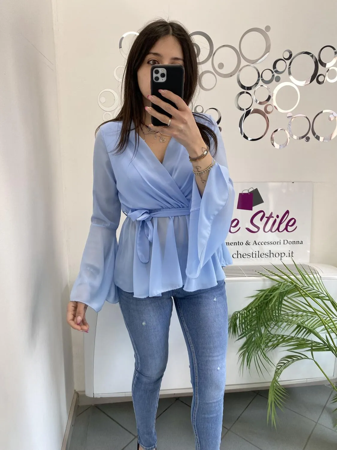 NEW Camicia voulant tinta unita