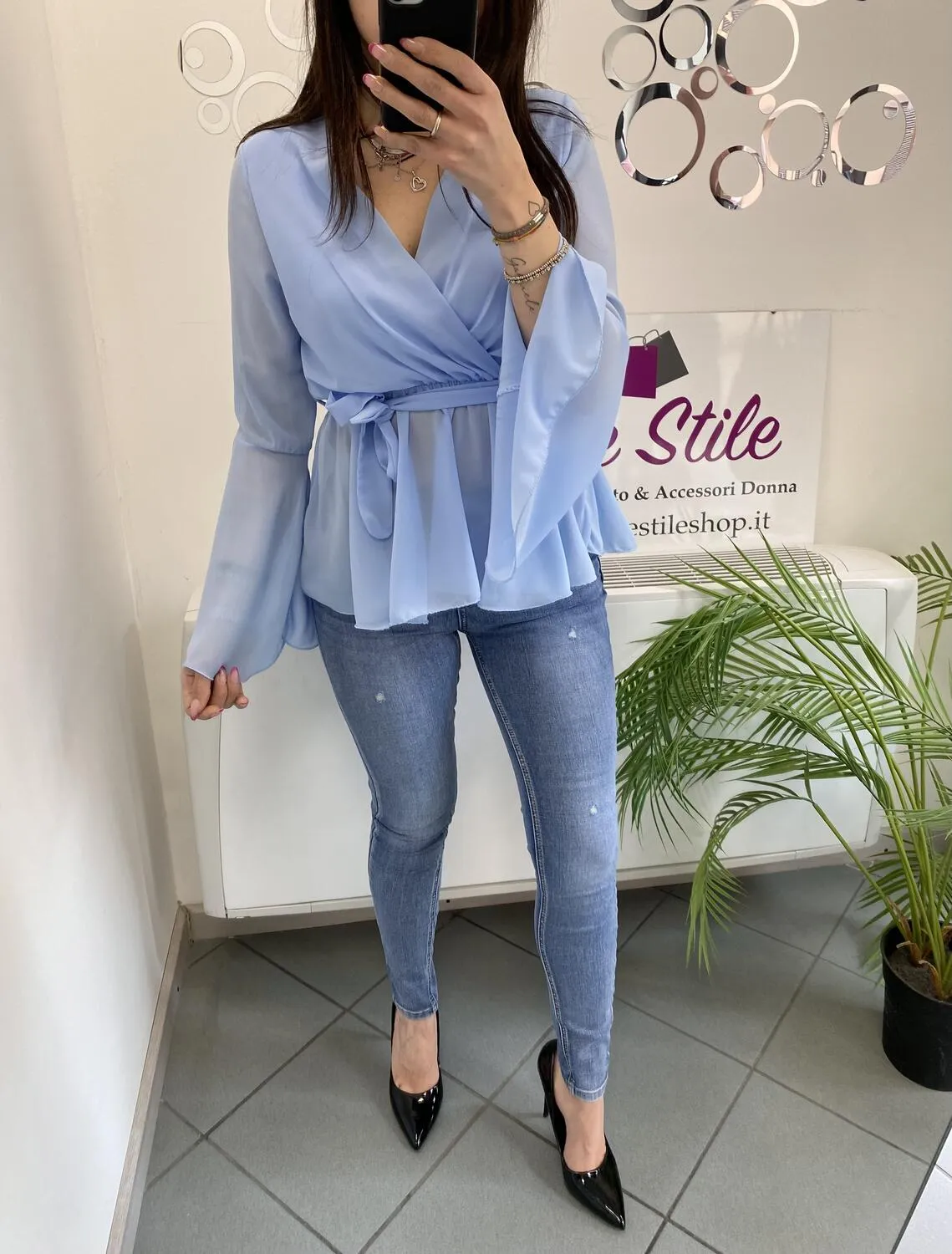 NEW Camicia voulant tinta unita